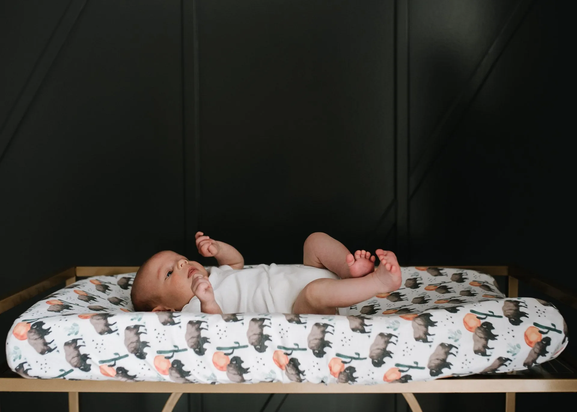 Copper Pearl Bison Diaper Changing Pad Cover