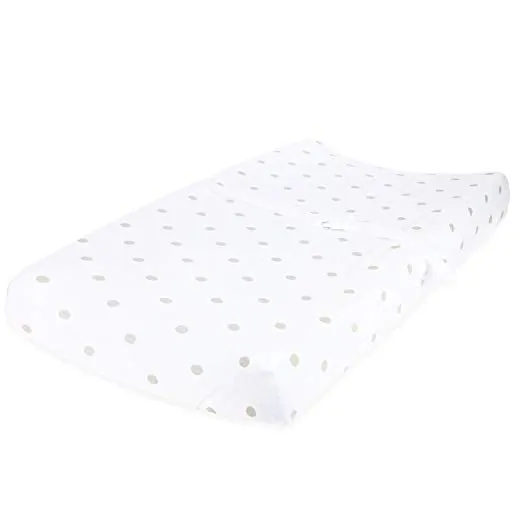 Cotton Jersey Changing Pad Covers, 2 Pack – Polka Dots & Chevron