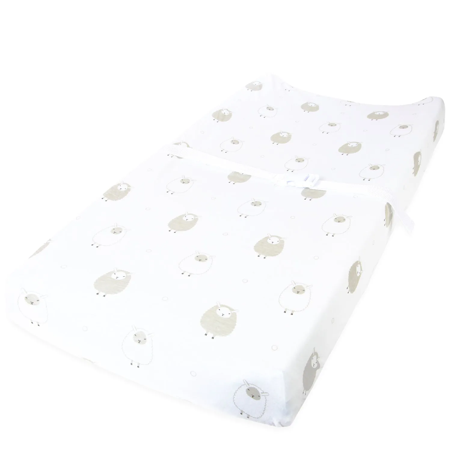 Cotton Jersey Changing Pad Covers, 2 Pack – Stripes & Lamb