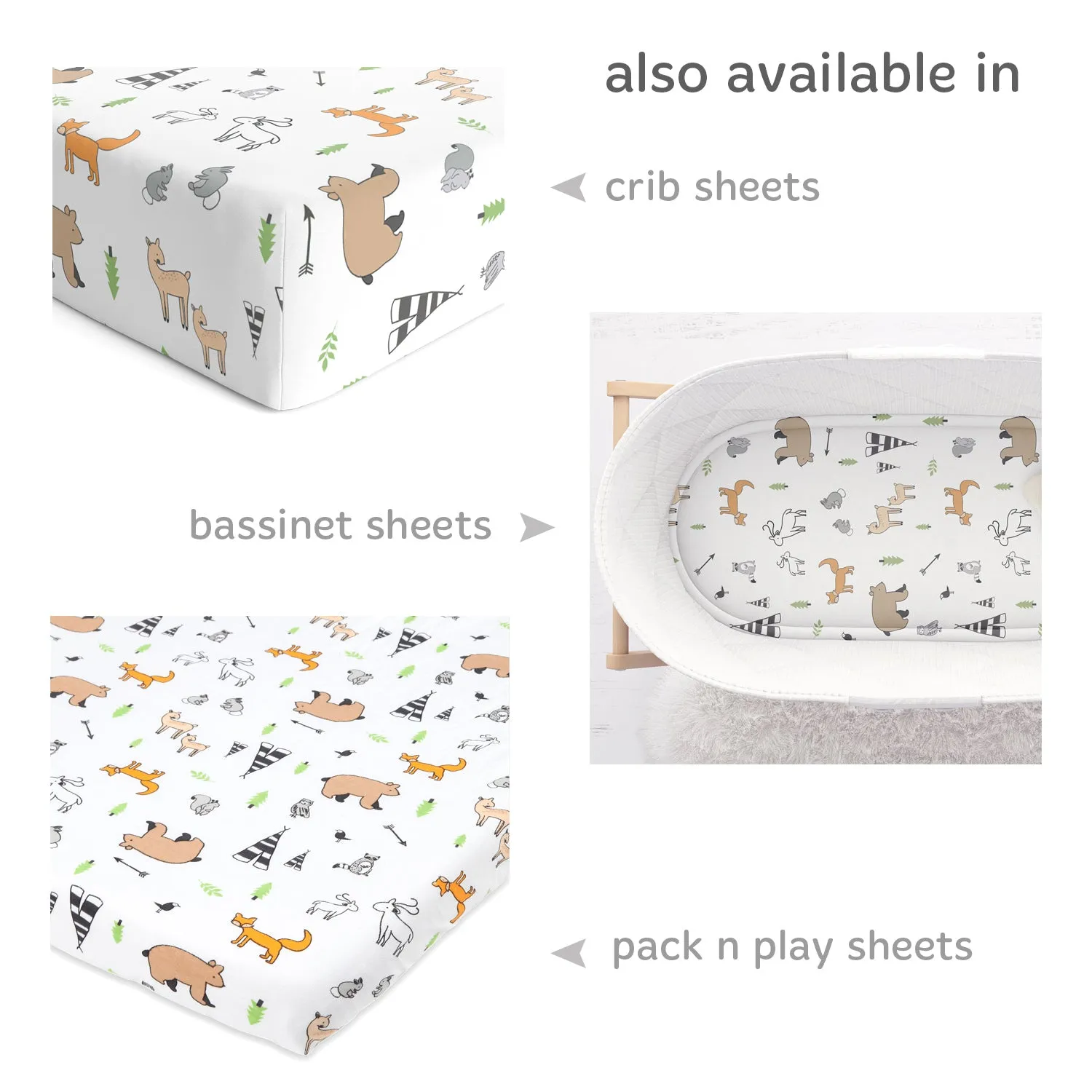 Cotton Jersey Changing Pad Covers – Woodlands