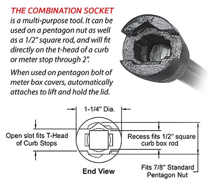 Curb Key - Chisel-Combo-Key Trumbull Style #1321