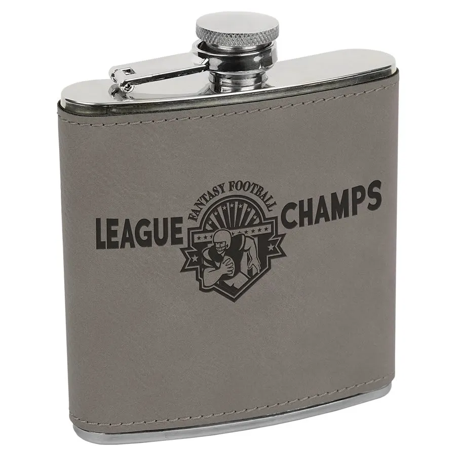 Customizable Leatherette Flask