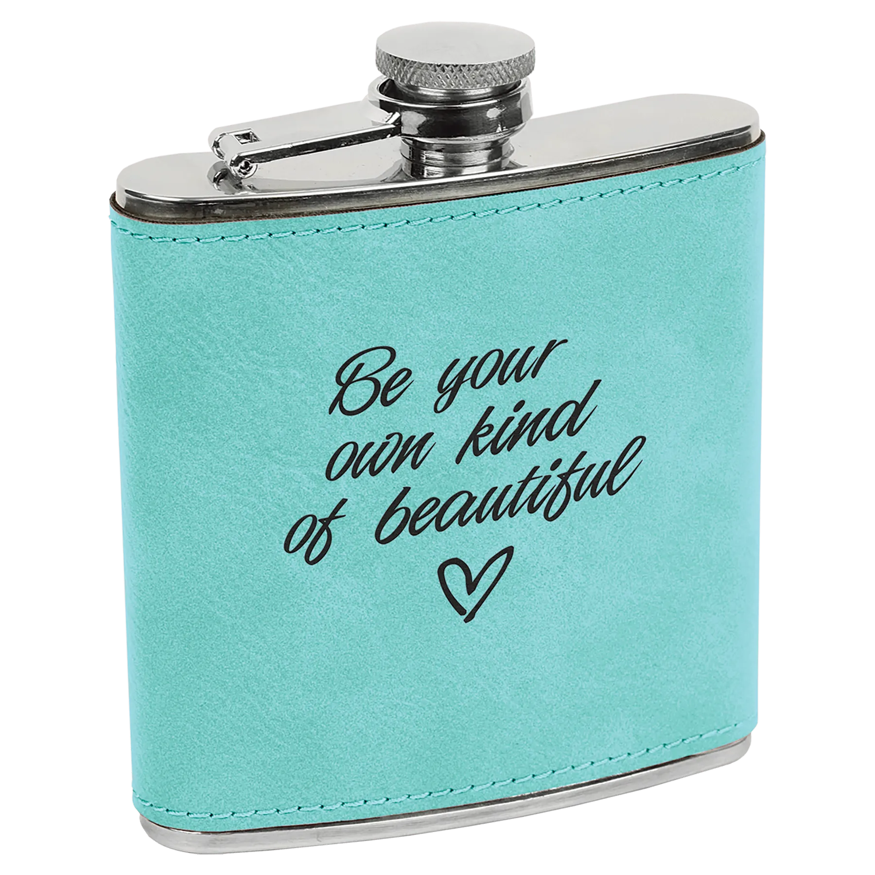 Customizable Leatherette Flask