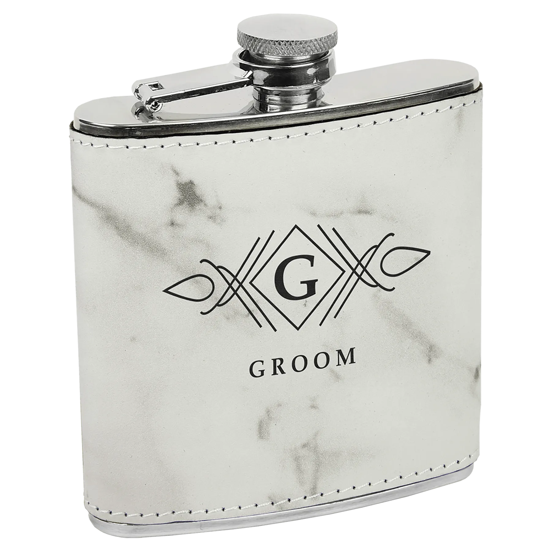 Customizable Leatherette Flask