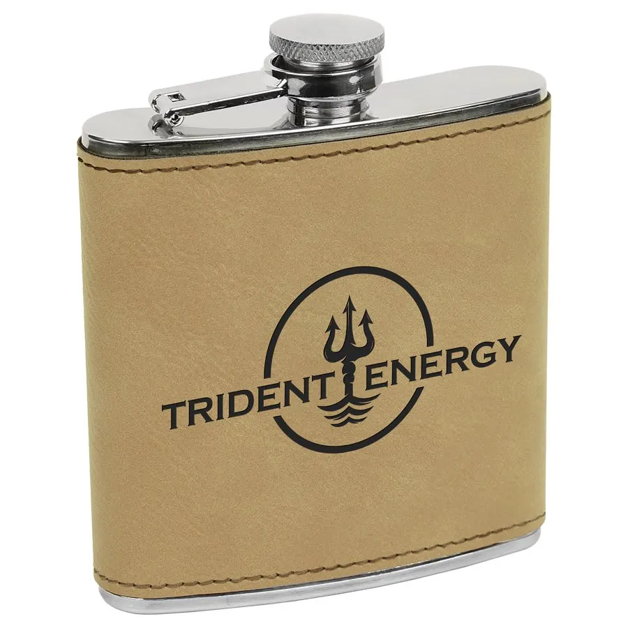 Customizable Leatherette Flask