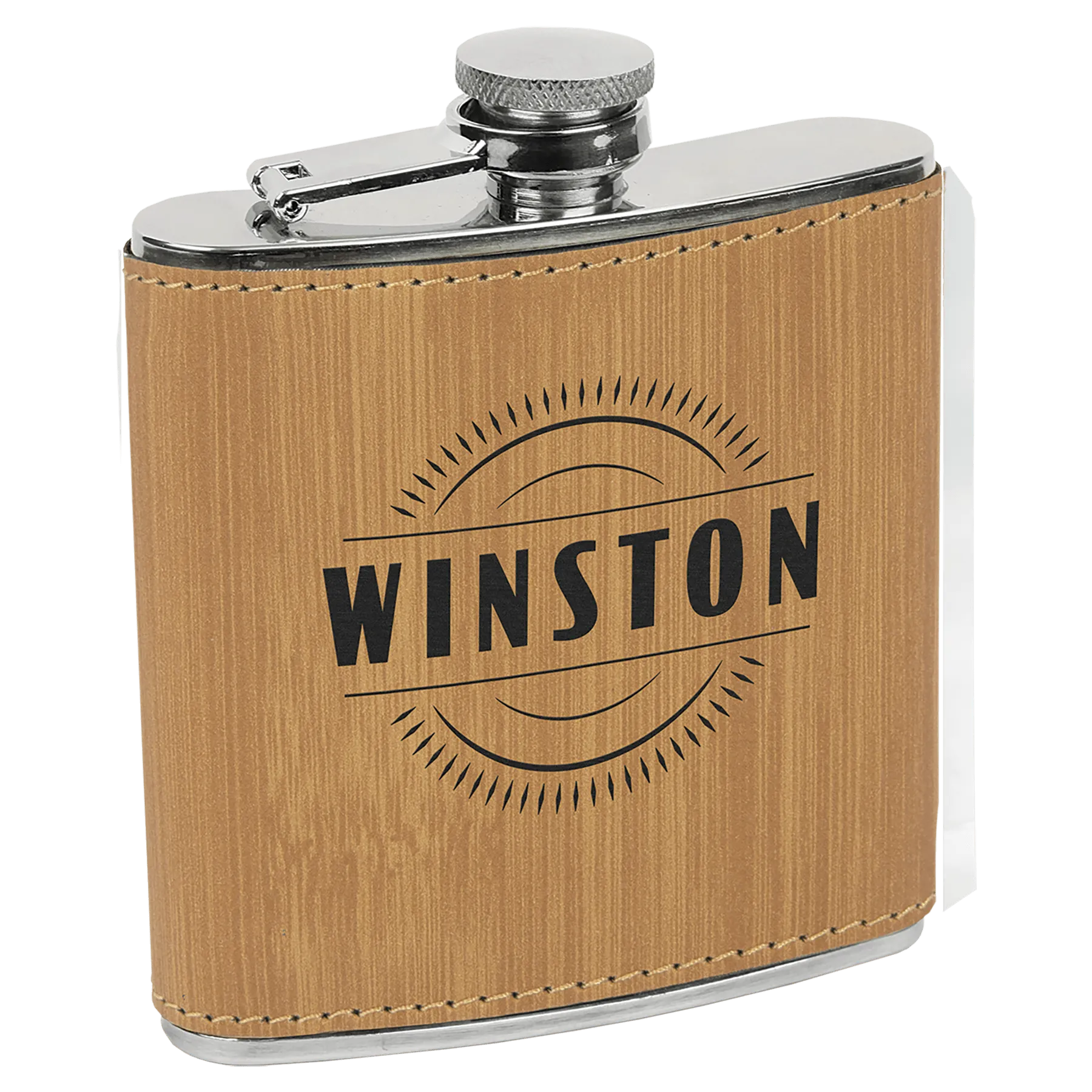 Customizable Leatherette Flask