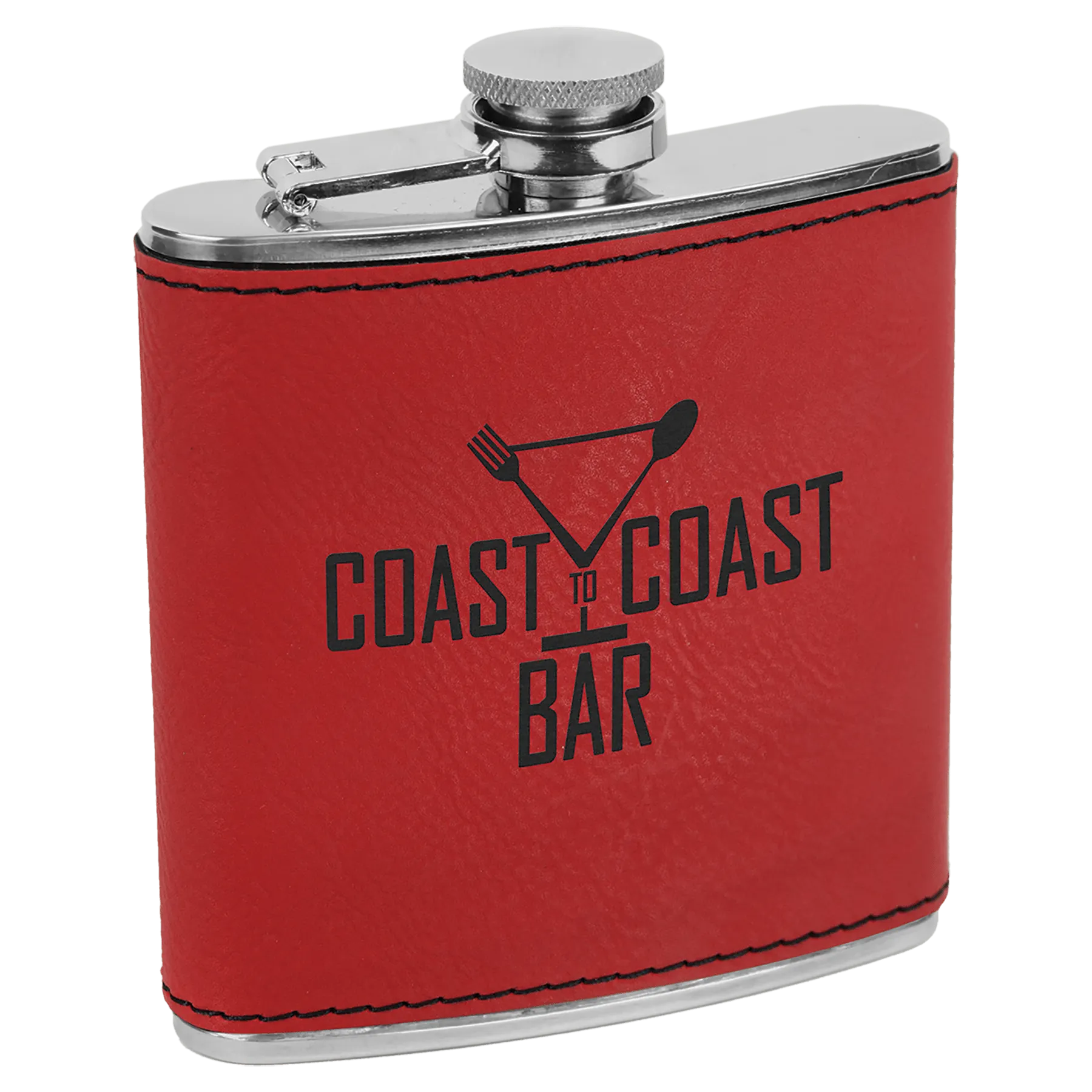 Customizable Leatherette Flask