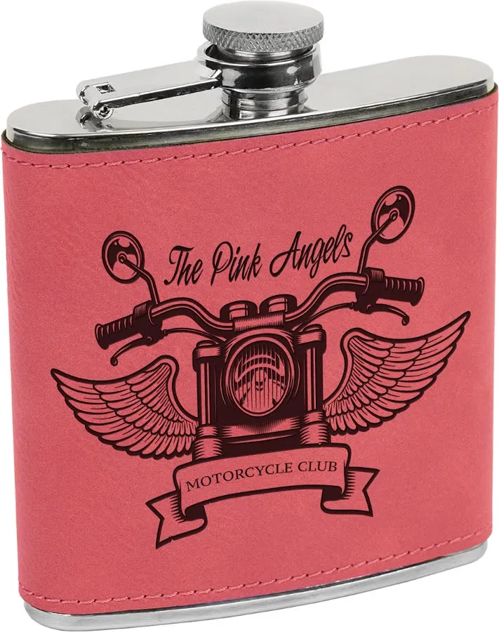 Customizable Leatherette Flask