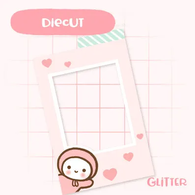 Cute Glitter Picture Frame Die Cut