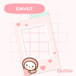 Cute Glitter Picture Frame Die Cut