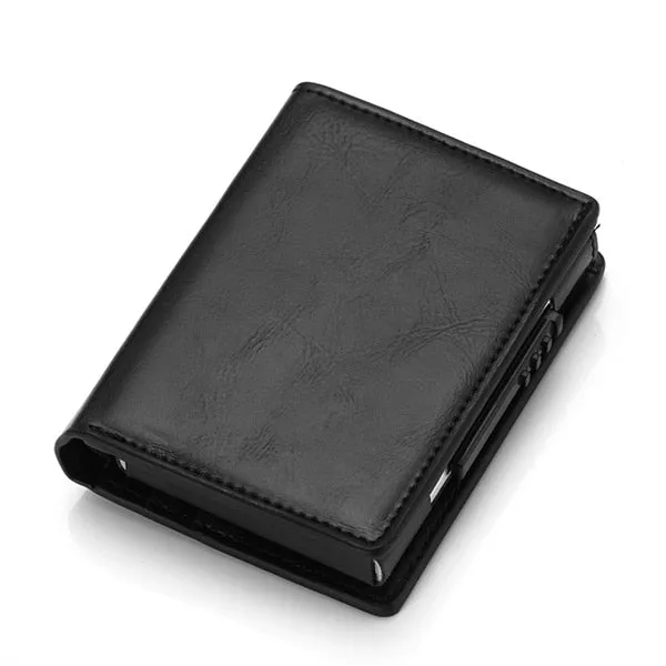 Cyflymder Men Credit Card Holders  Fashion Business RFID Credit Card Aluminium Case Automatic Bank Card Purse Smart Mini Wallets