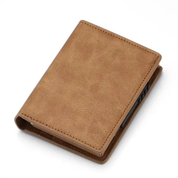 Cyflymder Men Credit Card Holders  Fashion Business RFID Credit Card Aluminium Case Automatic Bank Card Purse Smart Mini Wallets