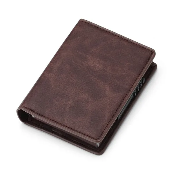Cyflymder Men Credit Card Holders  Fashion Business RFID Credit Card Aluminium Case Automatic Bank Card Purse Smart Mini Wallets