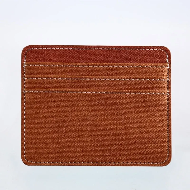 Cyflymder New Multi Slot Artificial Pu Credit Card Case Mini Id Card Holder Small Purse for Man Women Slim Wallet Card Bag Cardholder