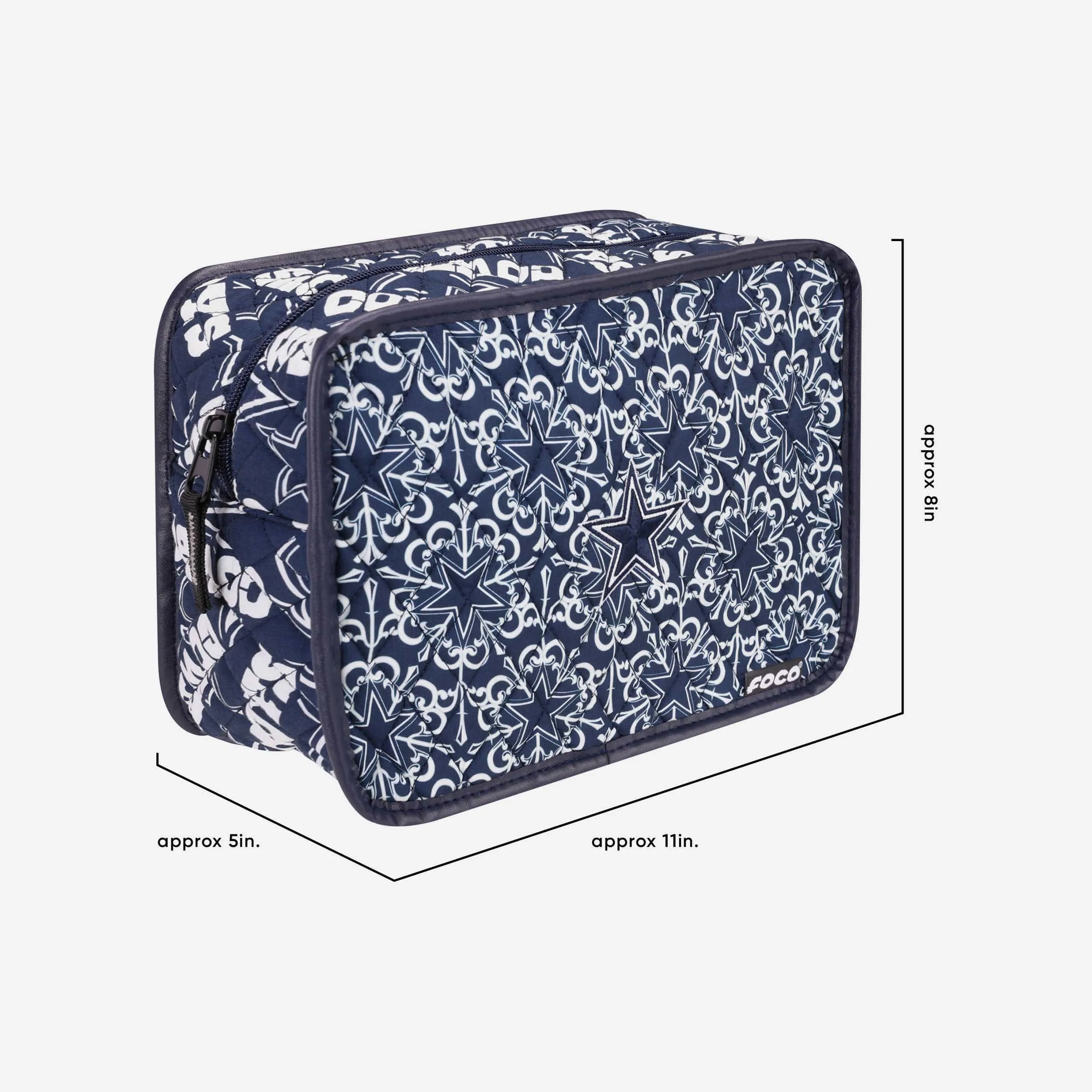 Dallas Cowboys Quilted Printed Cosmetic Bag