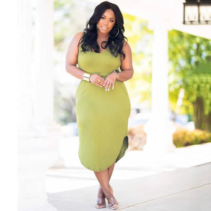 Dana Sleeveless Side Slit Drawstring Midi Dress