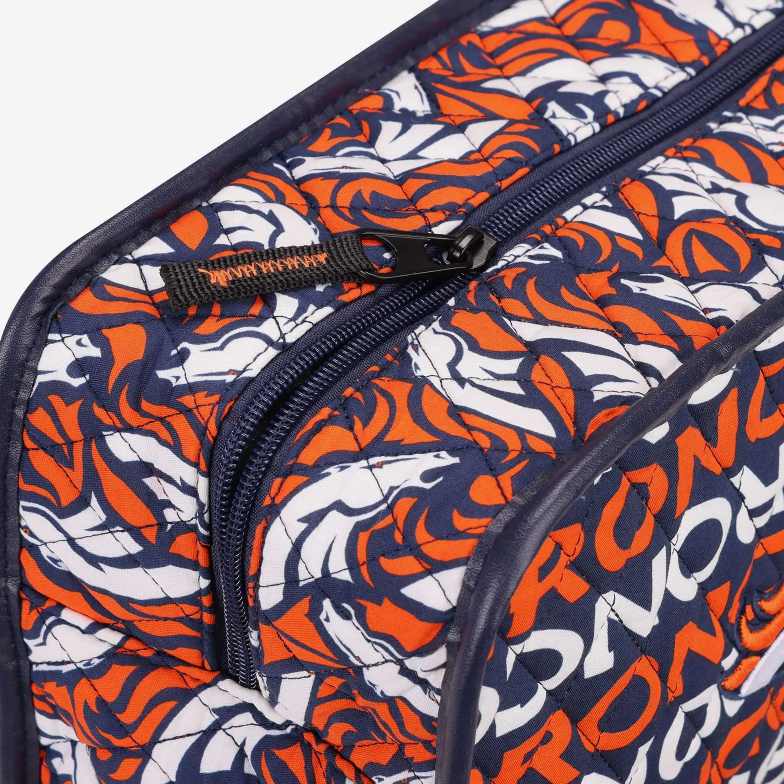 Denver Broncos Quilted Printed Cosmetic Bag