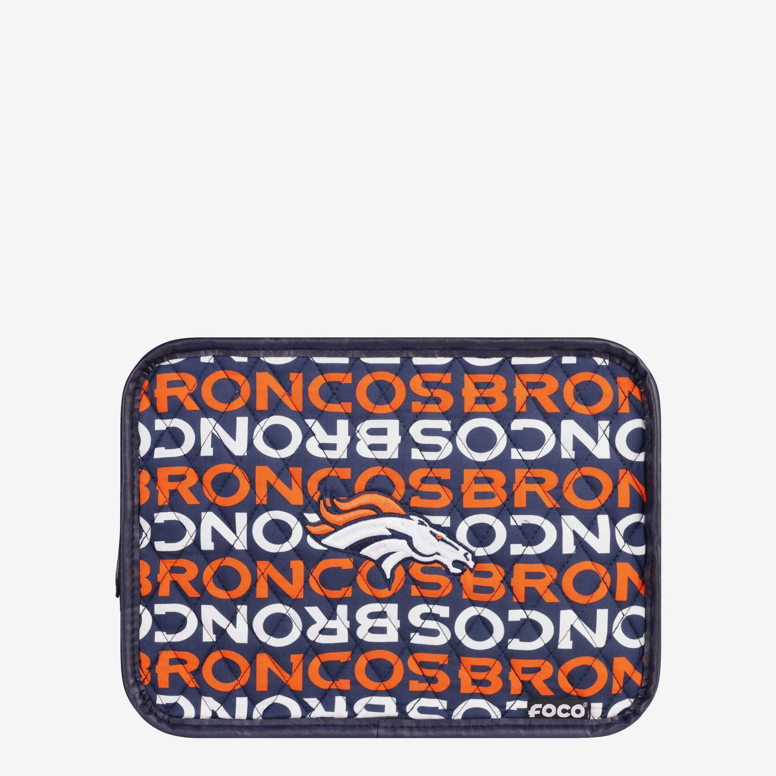 Denver Broncos Quilted Printed Cosmetic Bag