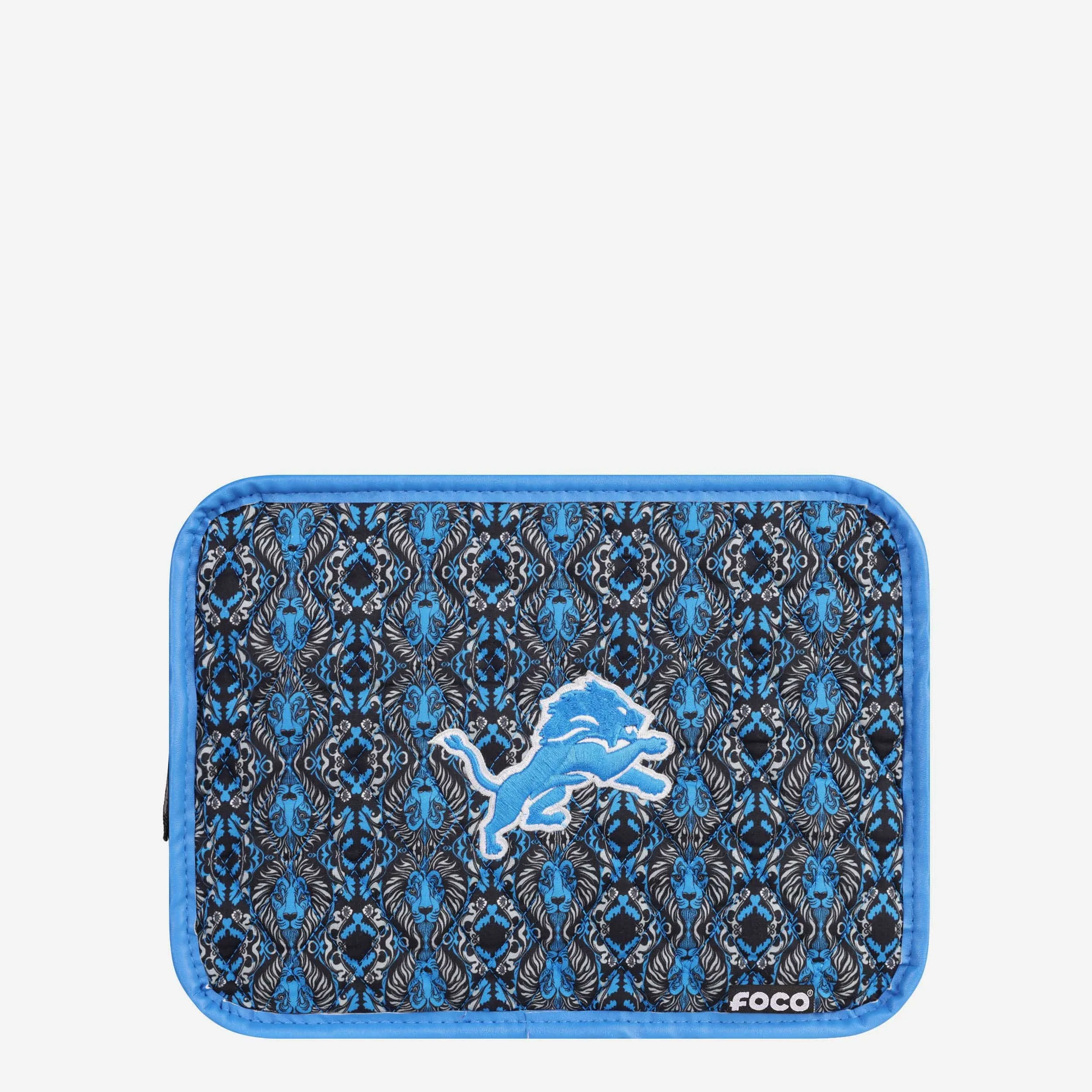 Detroit Lions Quilted Printed Cosmetic Bag