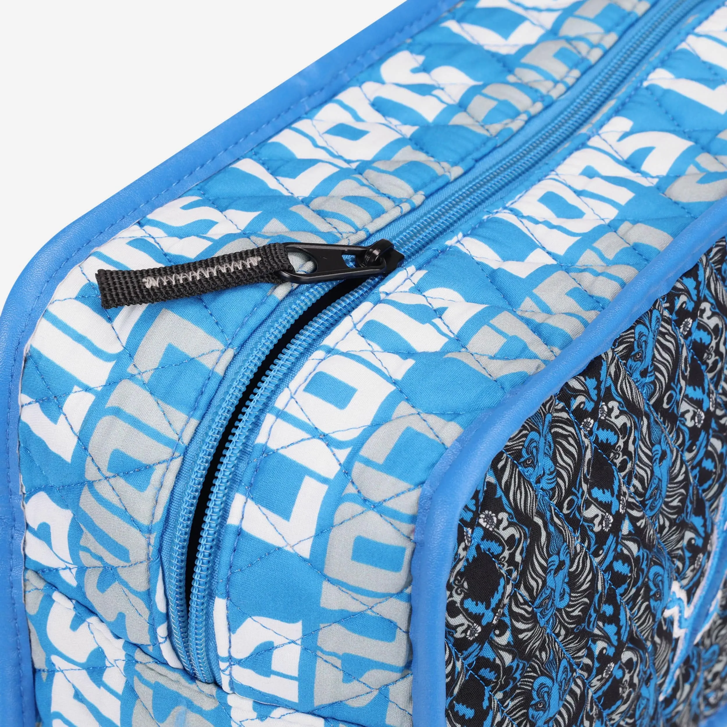 Detroit Lions Quilted Printed Cosmetic Bag