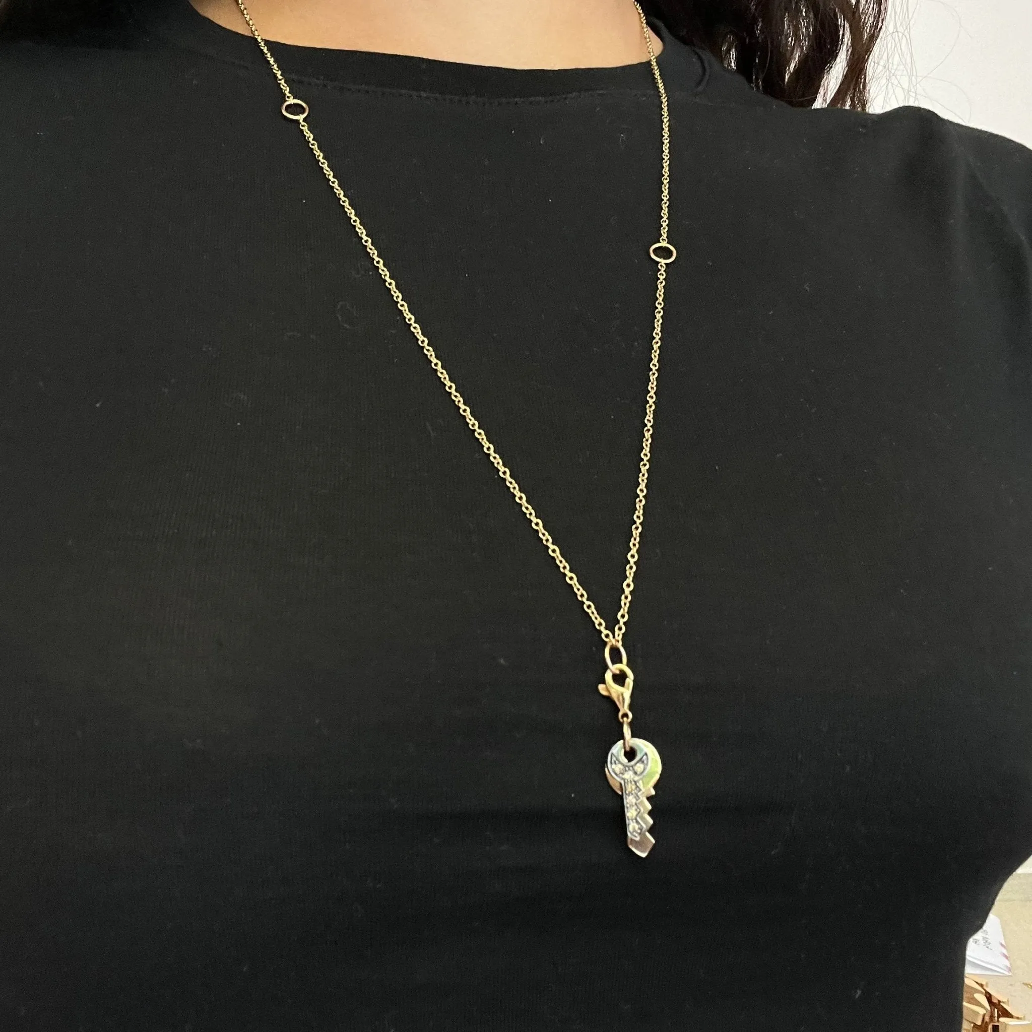 Diamond & Gold Keys Pendant by Marroni