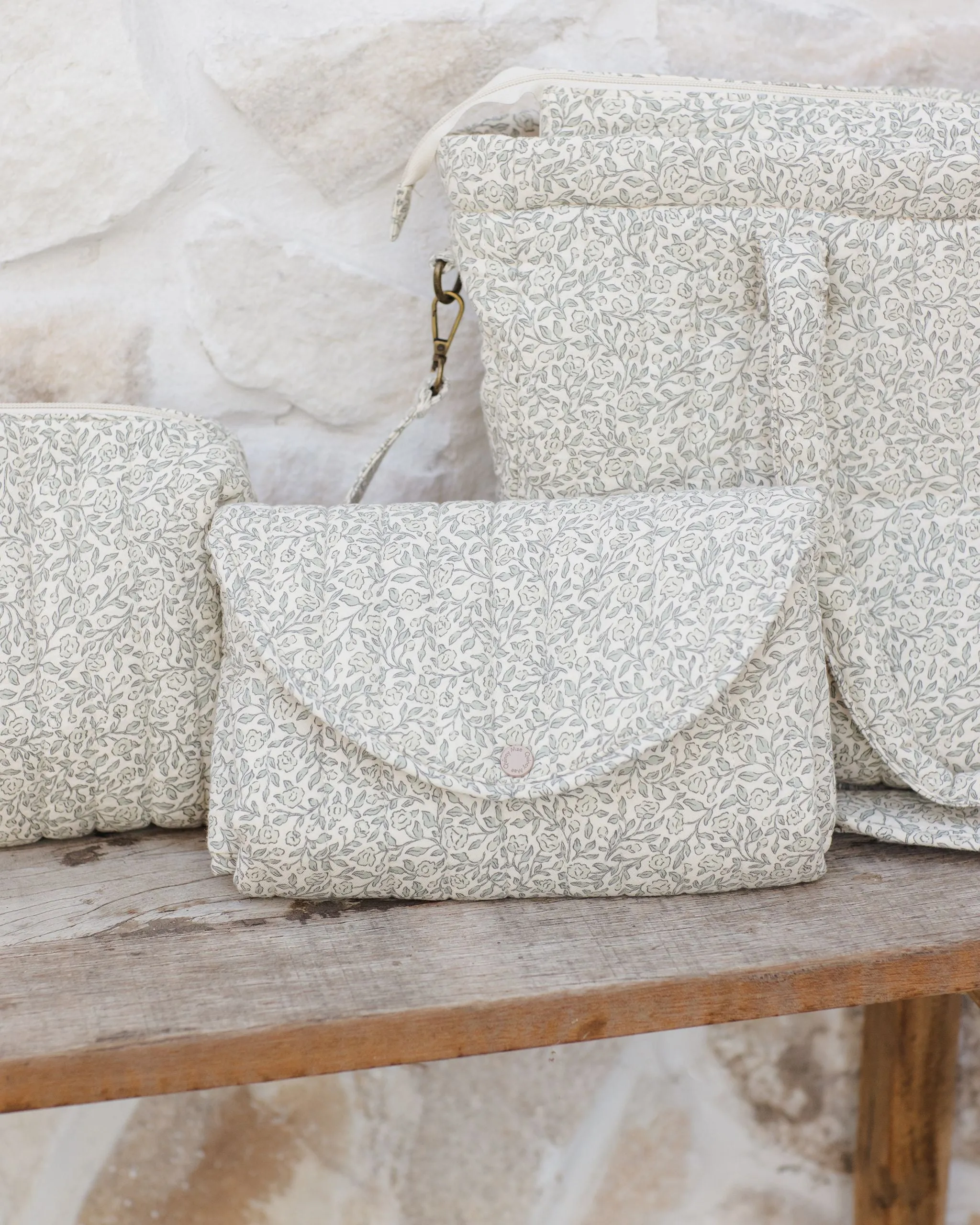 Diaper Bag   Changing Pad Set | Green Garden