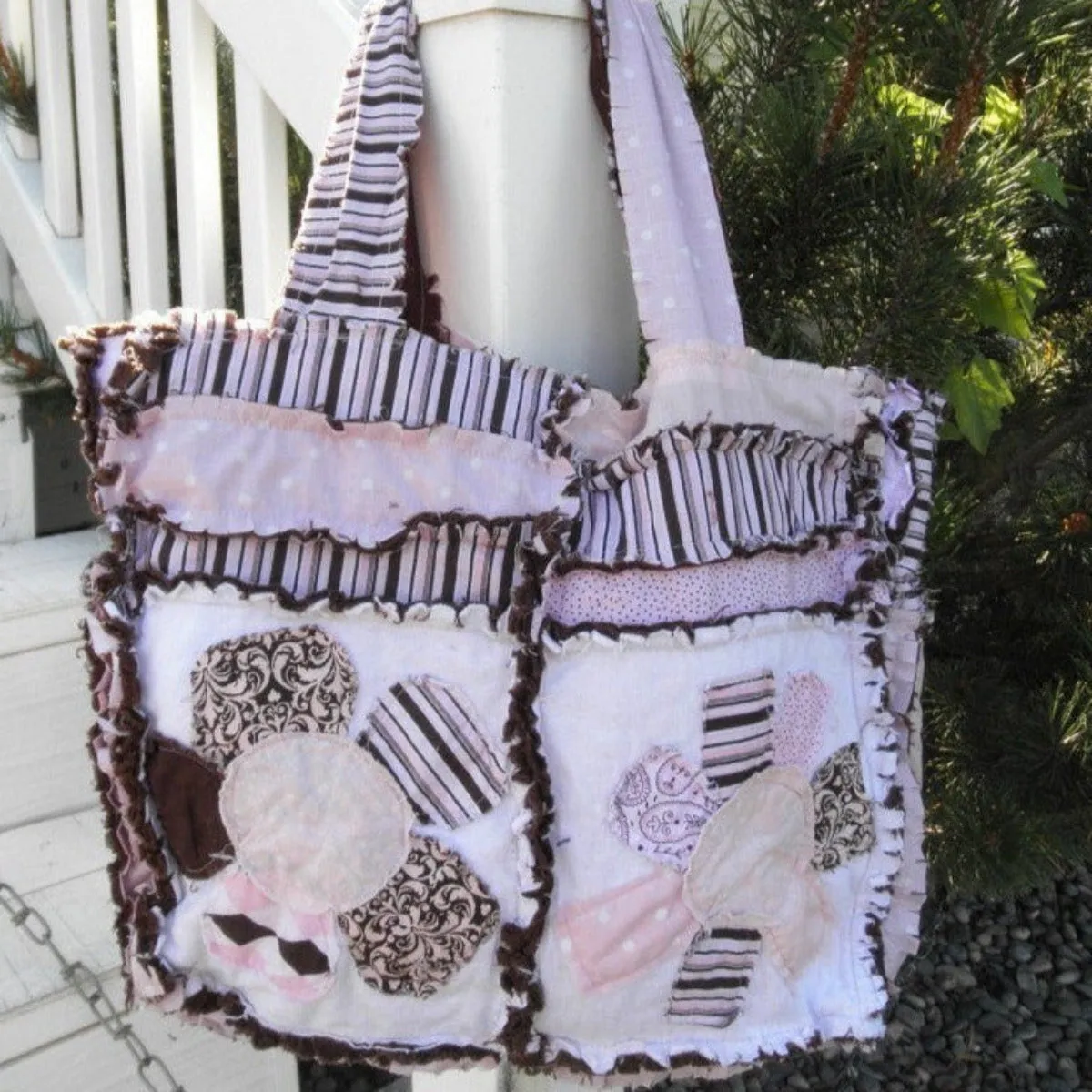 Diaper Bag Pattern Rag Quilt Style - Instant Download