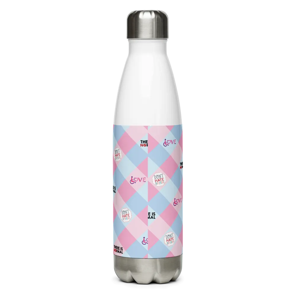 Disability Themed Small Patchwork (Stainless Steel Water Bottle)