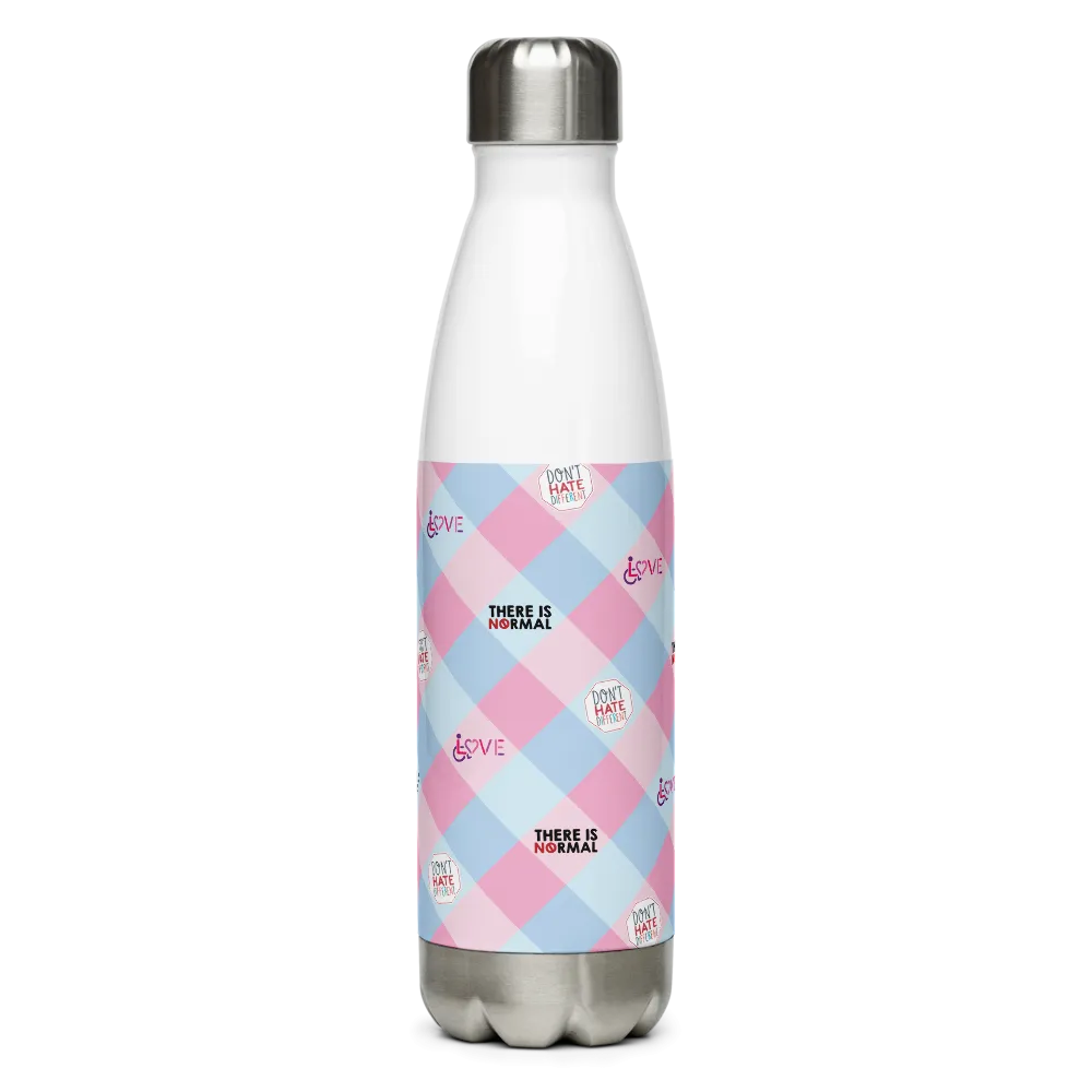 Disability Themed Small Patchwork (Stainless Steel Water Bottle)