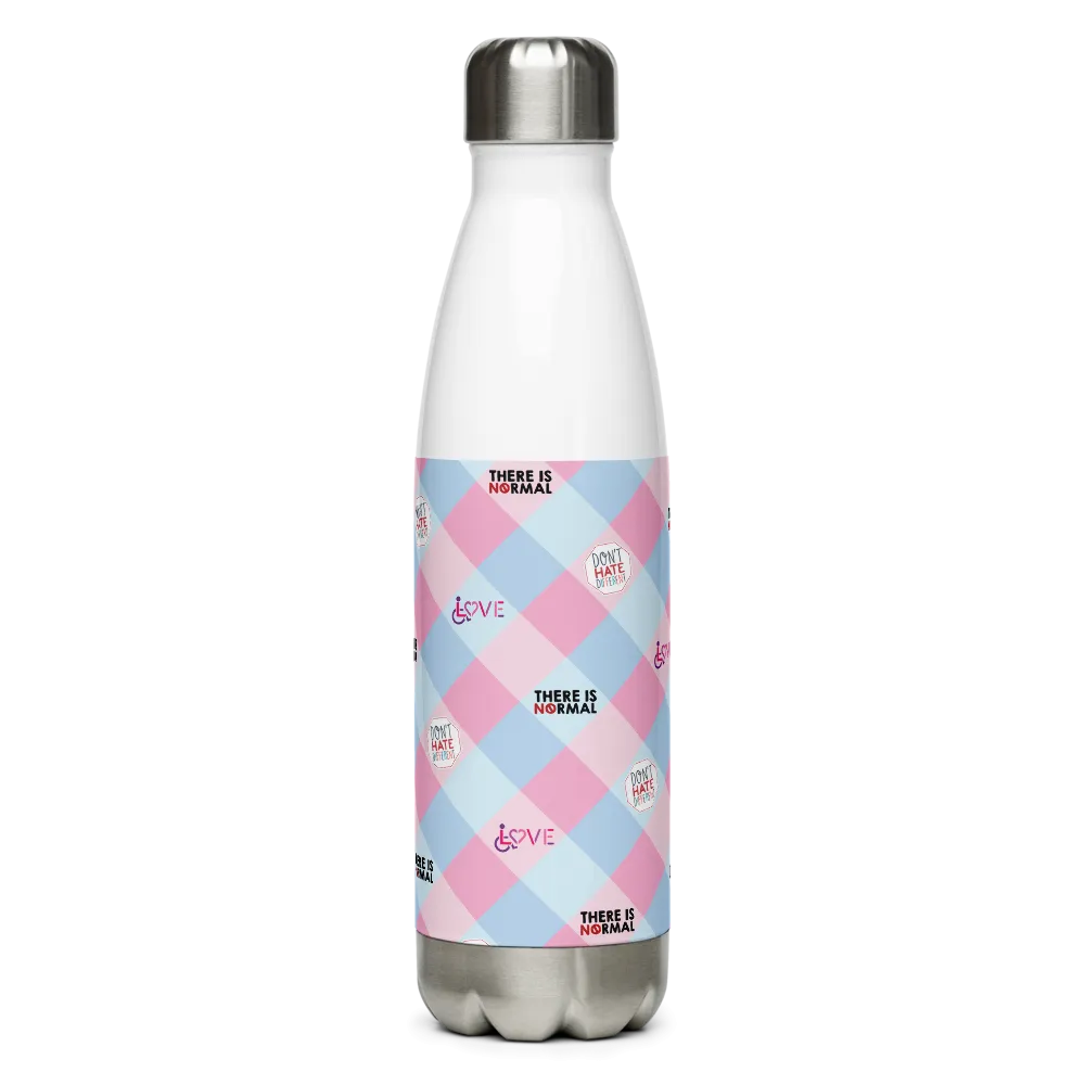 Disability Themed Small Patchwork (Stainless Steel Water Bottle)
