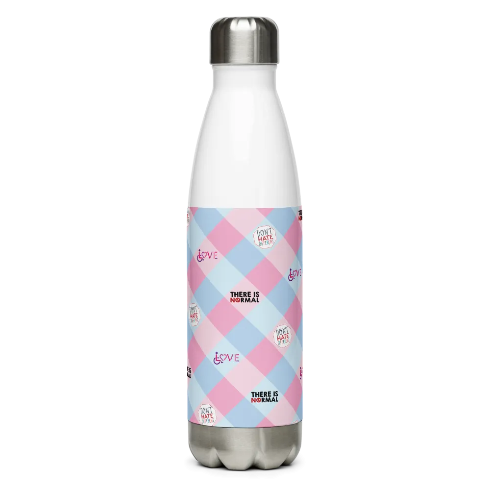 Disability Themed Small Patchwork (Stainless Steel Water Bottle)
