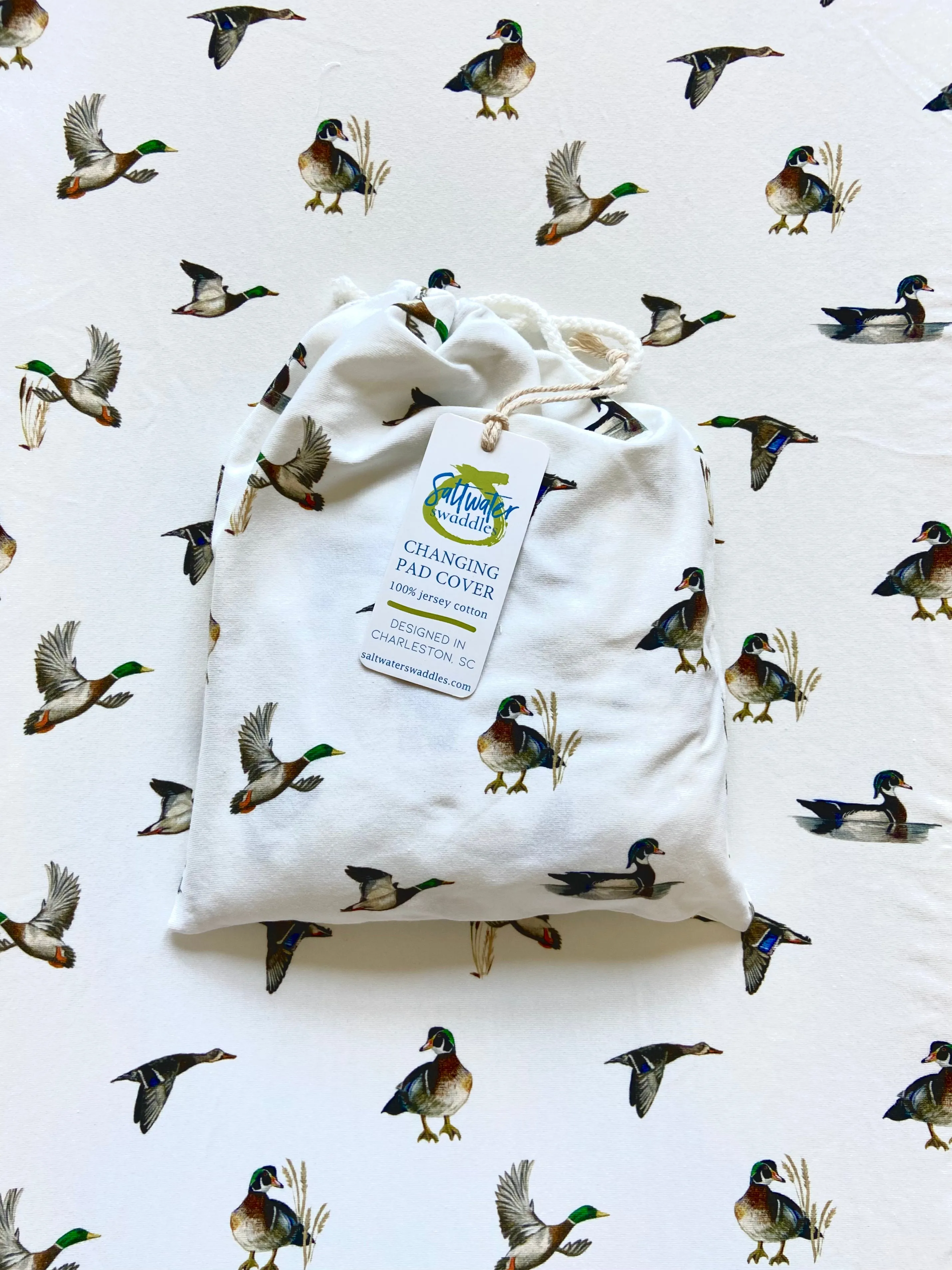 Diving Ducks Baby Changing Pad Cover