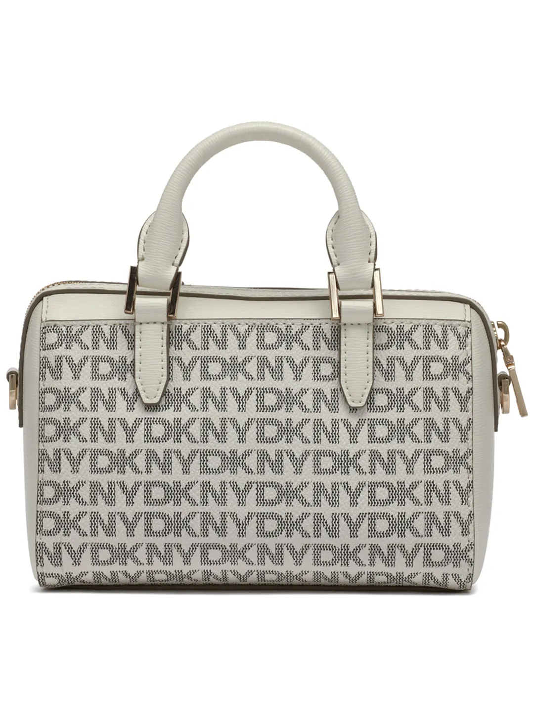 DKNY Women Cream Printed Shoulder Bags