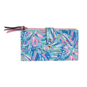 Double Zip Wallet - Abstract Leaves