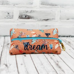 Dreamy Moths Personalized Quilted Pouch