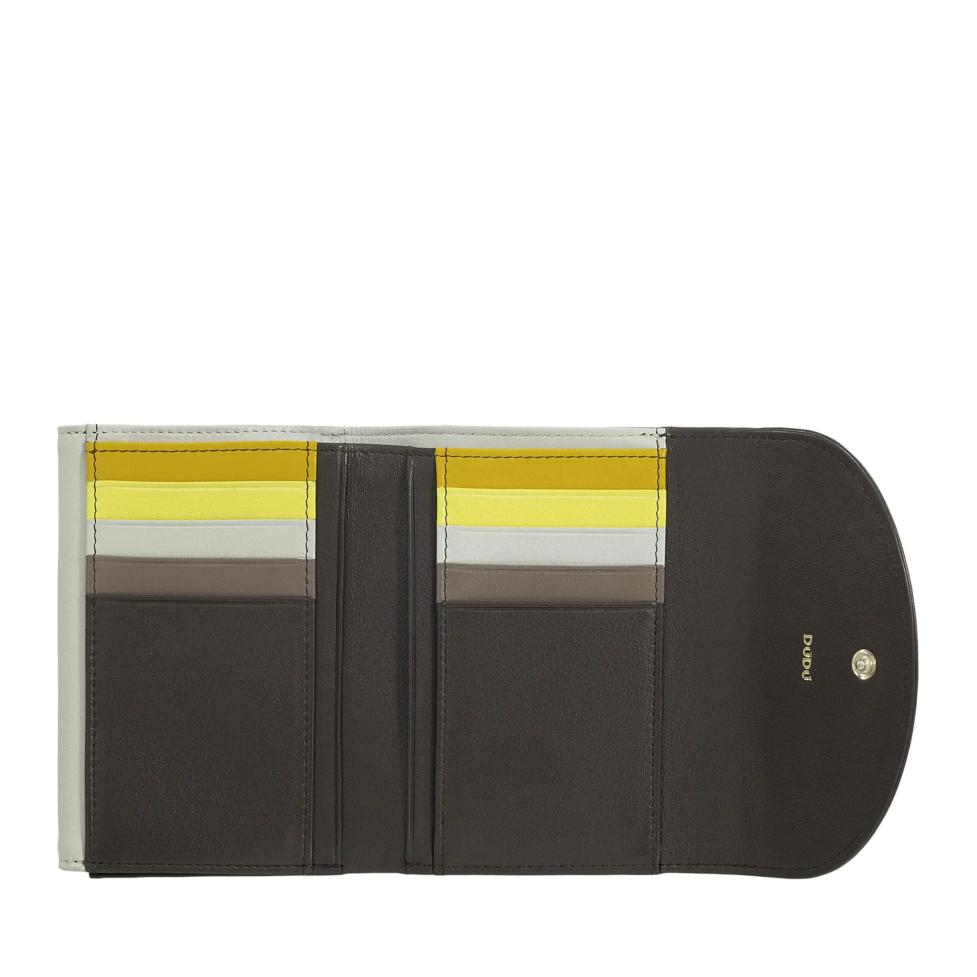 DUDU WOMEN RFID WORLD WALLS WITH PORTAMONE, COLOR LEAVE WALLS DOUBLE PATTA CARD CARD CARD Banknotes