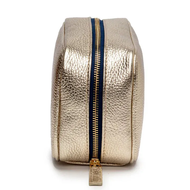 Elie Beaumont Leather Cosmetic Bag in Gold