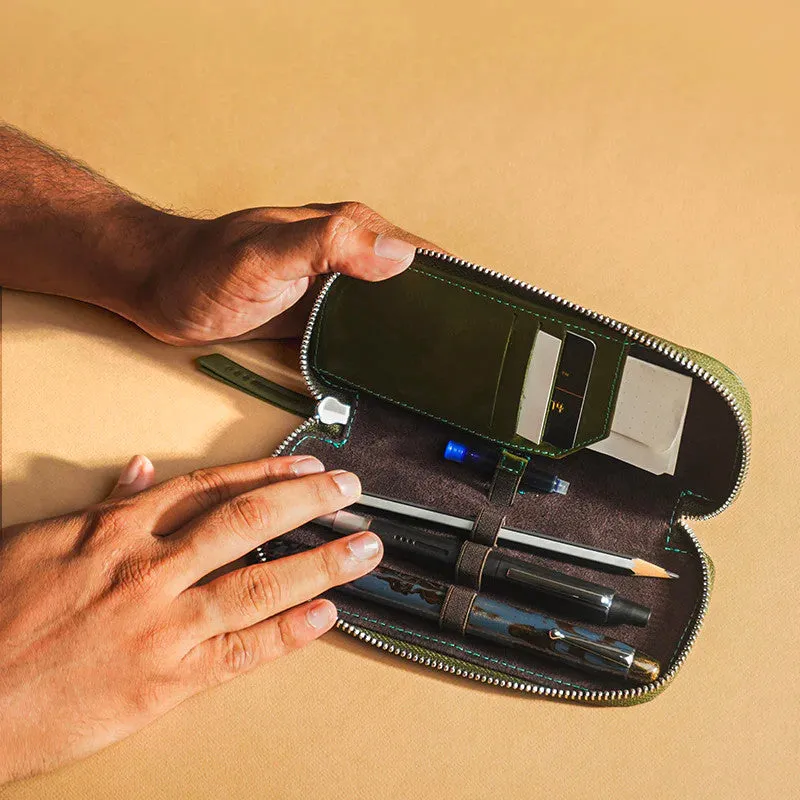 Endless Companion Adjustable Pen Pouch Green - 3 Pens