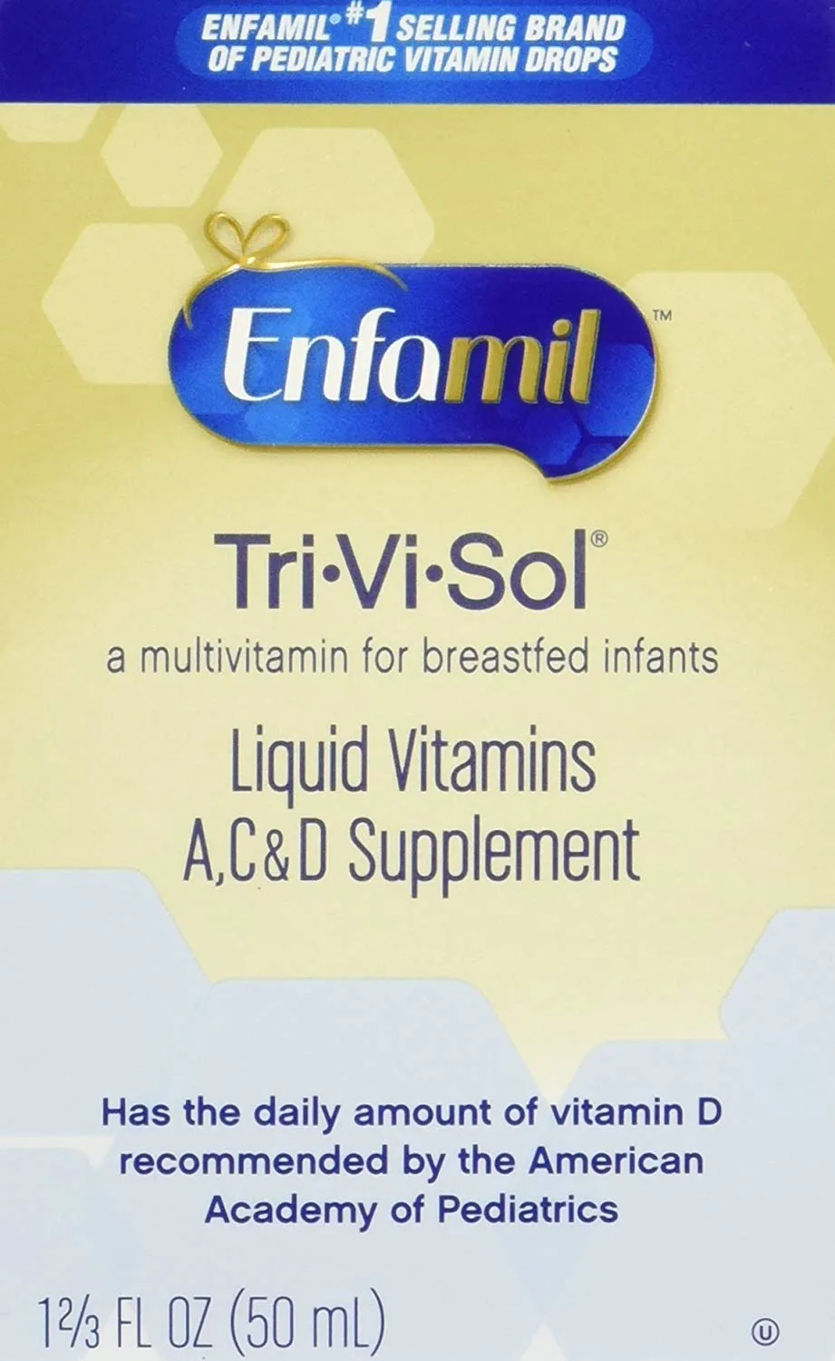 Enfamil Tri-Vi-Sol Vitaminas A, C &amp; D Suplemento gotas 1.7 fl oz, paquete de de 4, 4