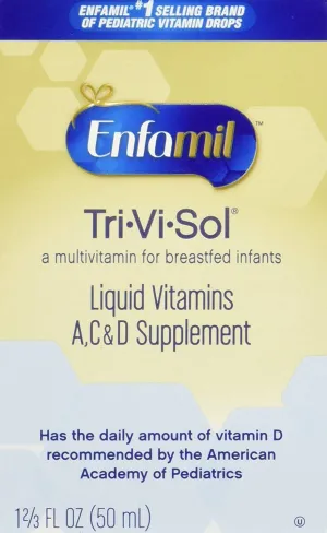 Enfamil Tri-Vi-Sol Vitaminas A, C &amp; D Suplemento gotas 1.7 fl oz, paquete de de 4, 4