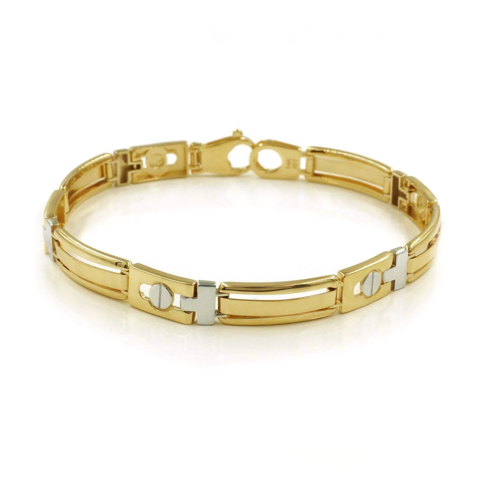 Fancy Link Bracelet in 14Kt Gold