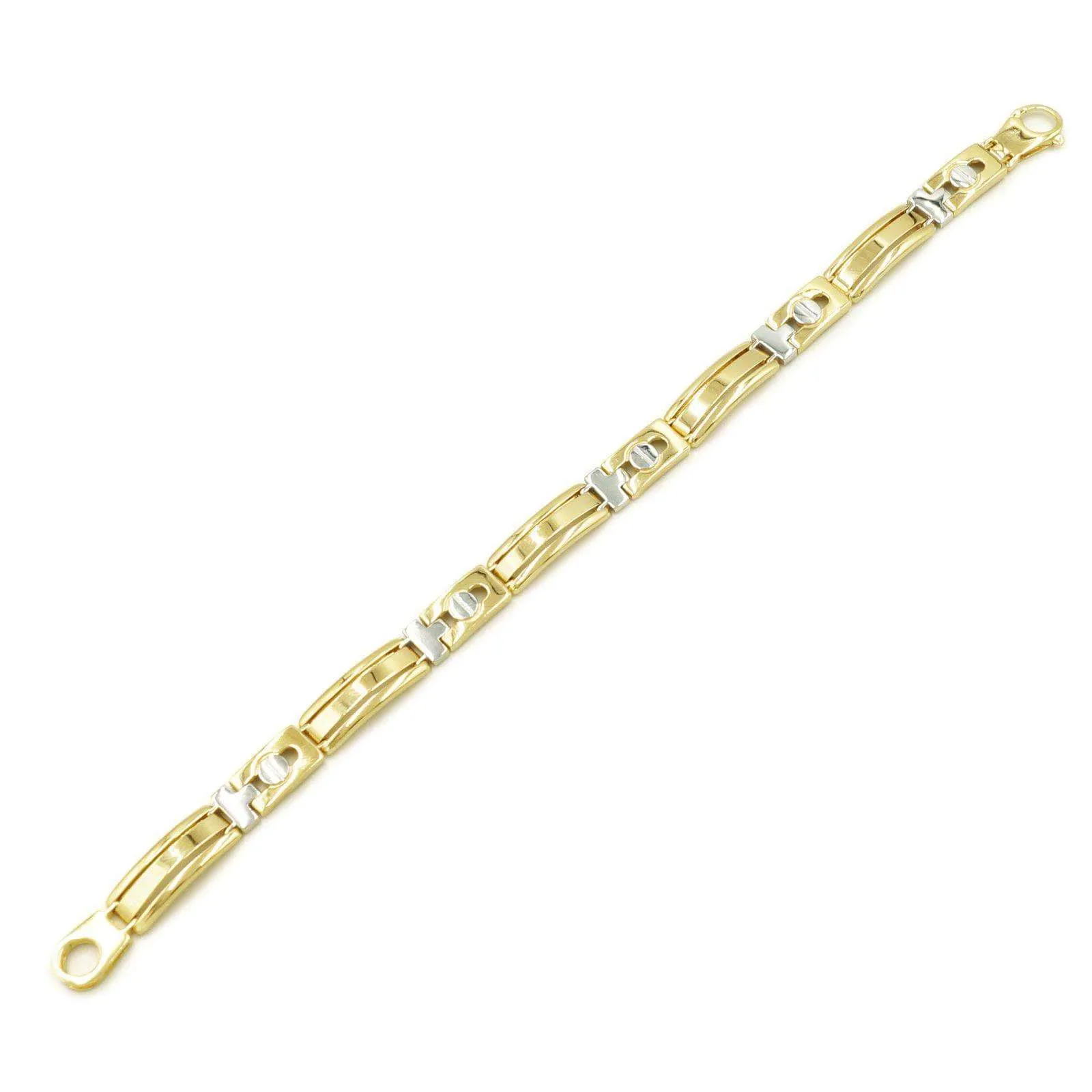 Fancy Link Bracelet in 14Kt Gold