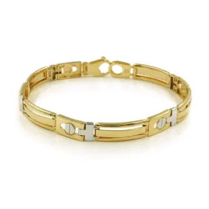 Fancy Link Bracelet in 14Kt Gold