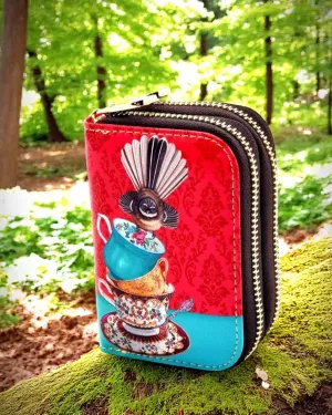 Fantail Bird on Cups Card Holder