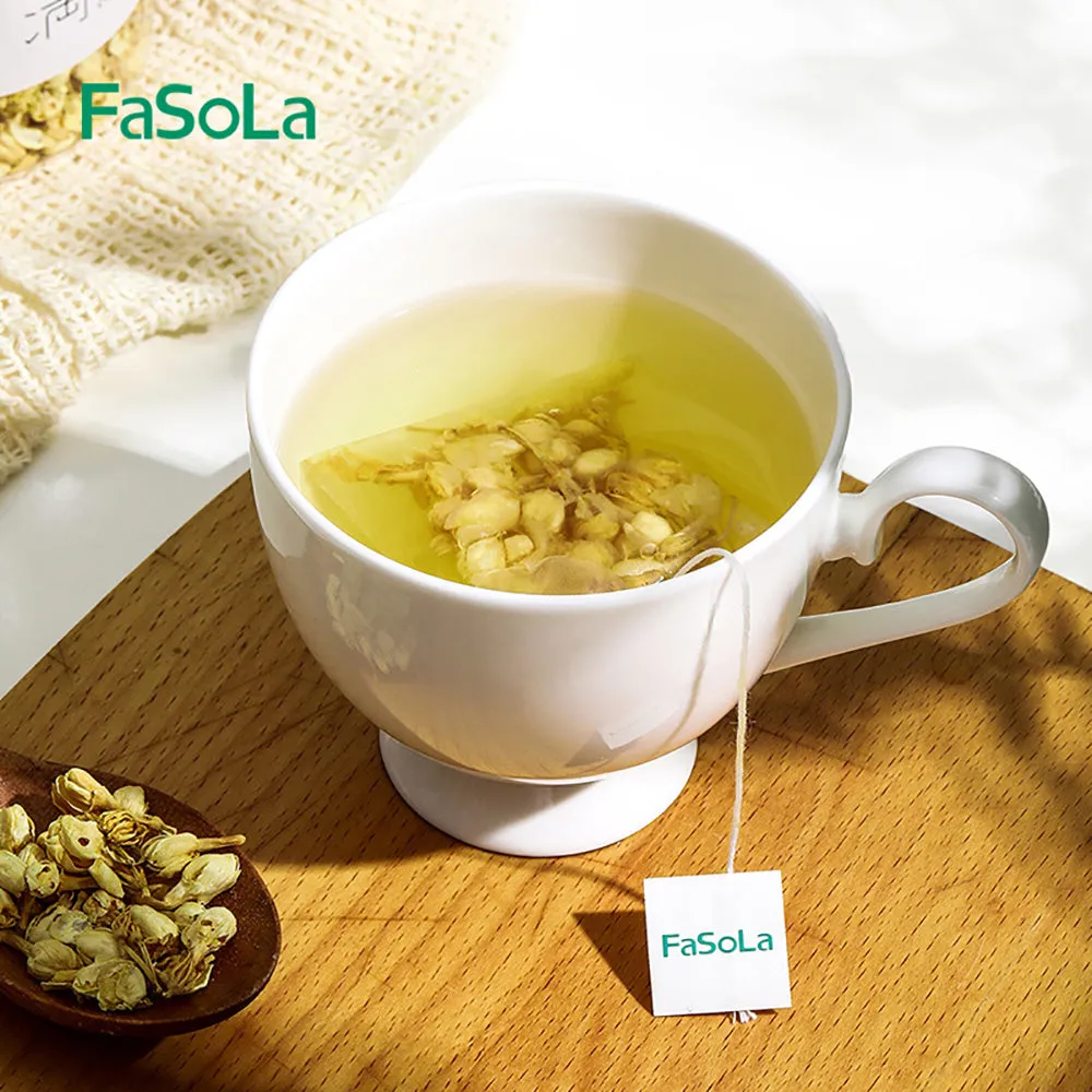 FaSoLa Tea Bag Pouches with Drawstring - 50 Pieces