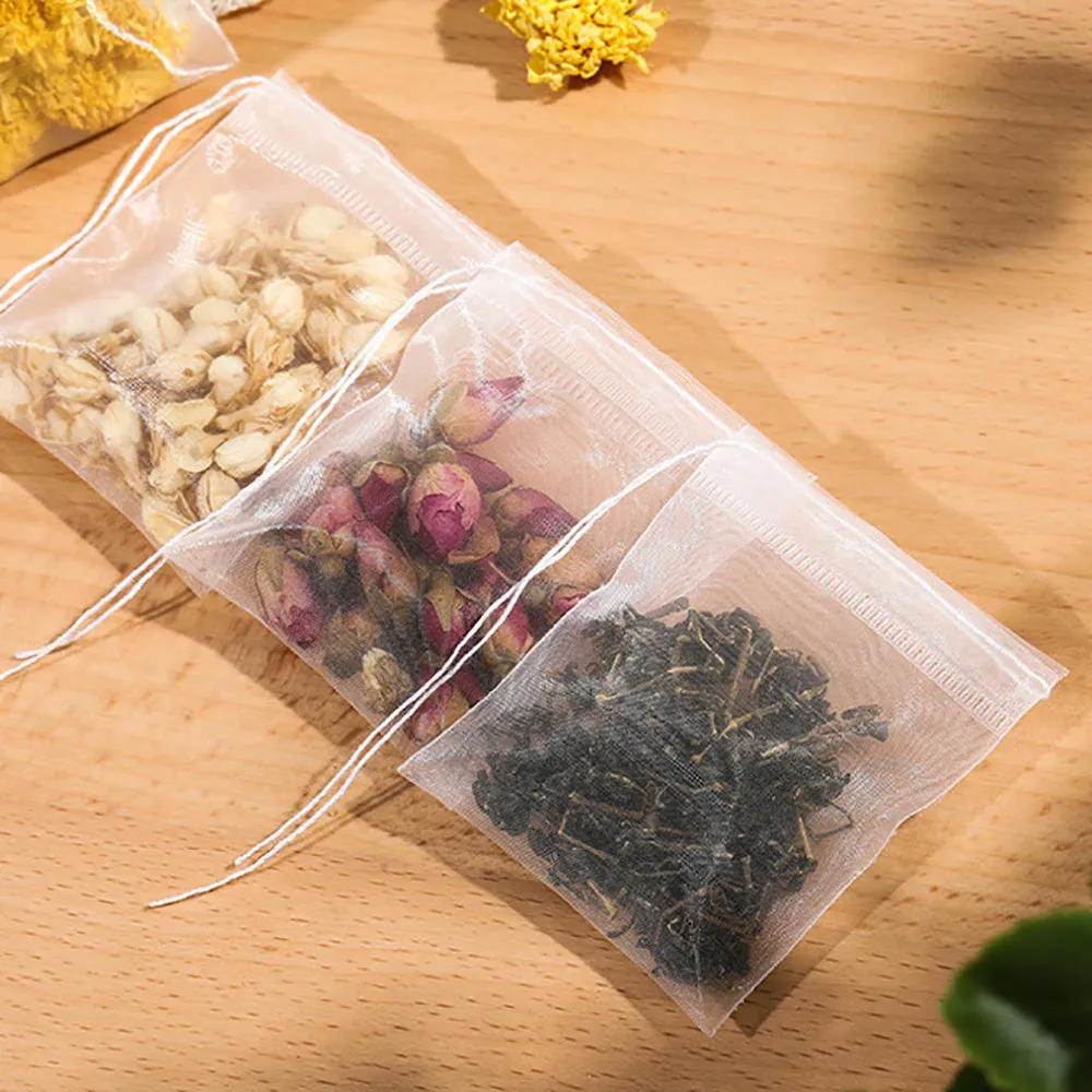 FaSoLa Tea Bag Pouches with Drawstring - 50 Pieces