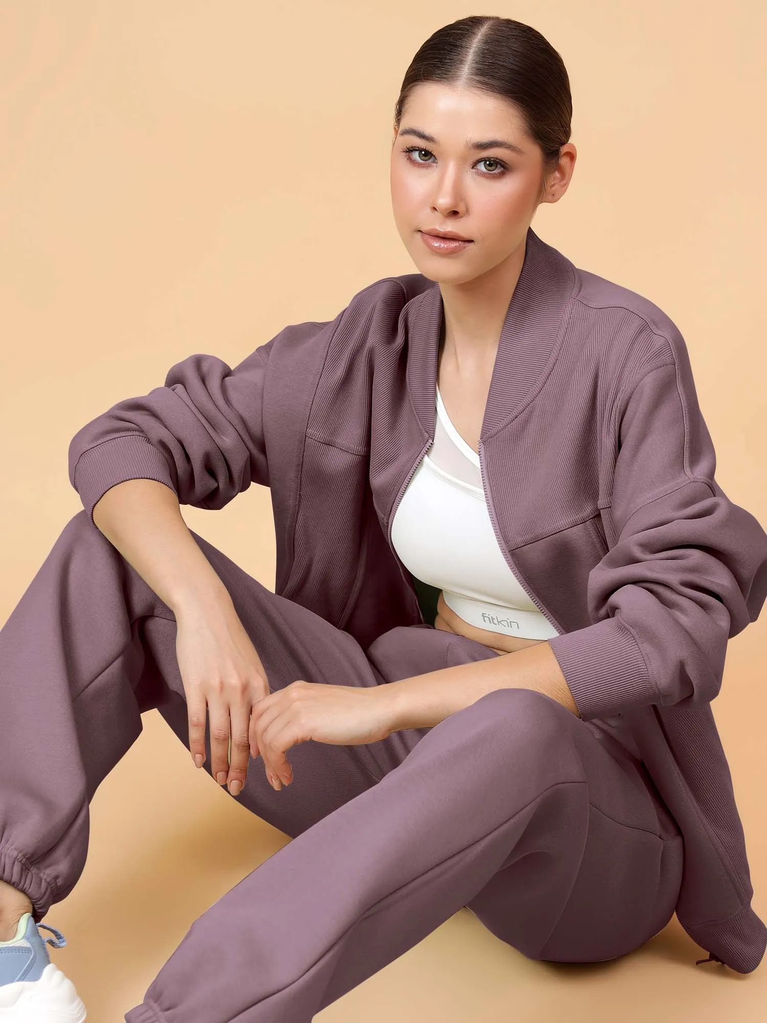 Fitkin Women Lavender CloudFit Fleece Jogger
