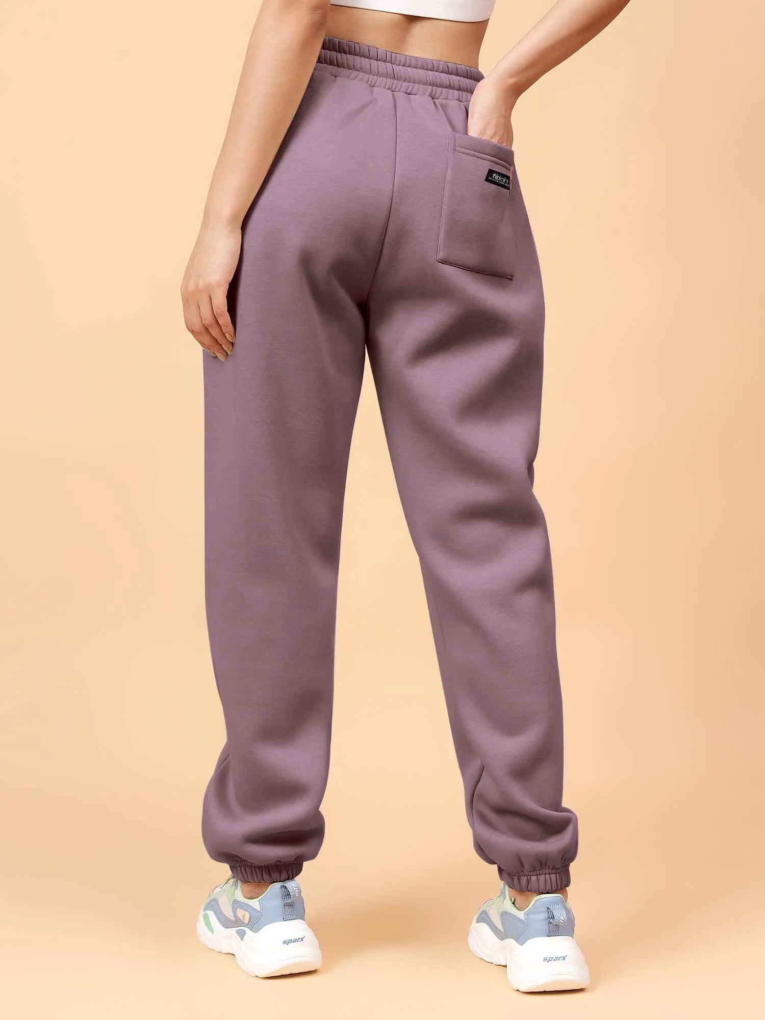 Fitkin Women Lavender CloudFit Fleece Jogger