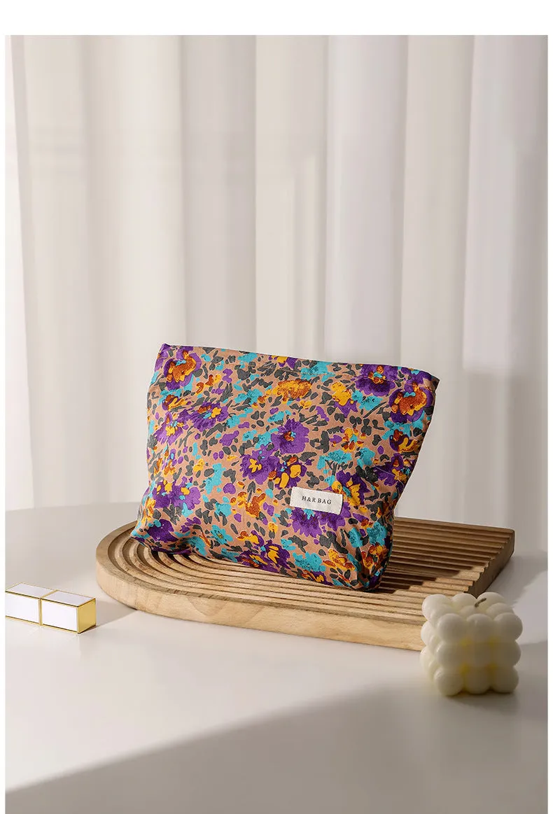 Floral Makeup Portable Skin Care Buggy Cosmetic Bags