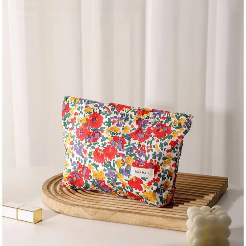 Floral Makeup Portable Skin Care Buggy Cosmetic Bags